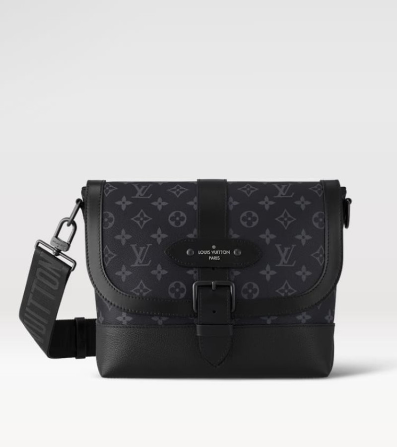 LV Saumur Messenger Monogram Eclipse With Dust Bag