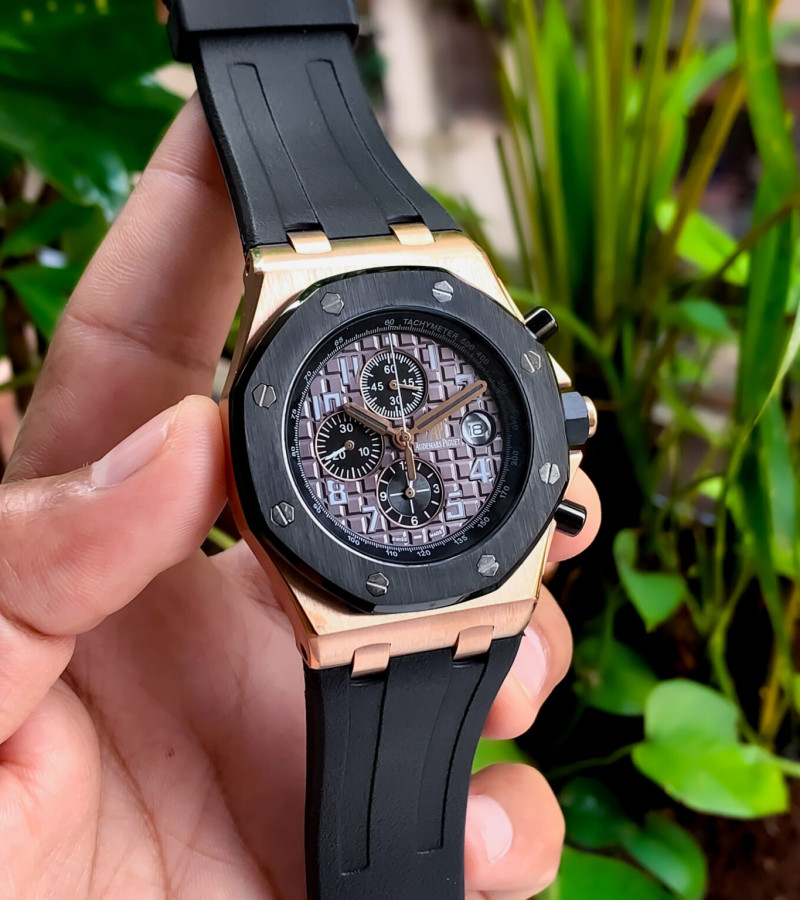 ROUND AUDEMARS PIGUET ROYAL OAK CHRONO RG CASE QUARTZ MASTER