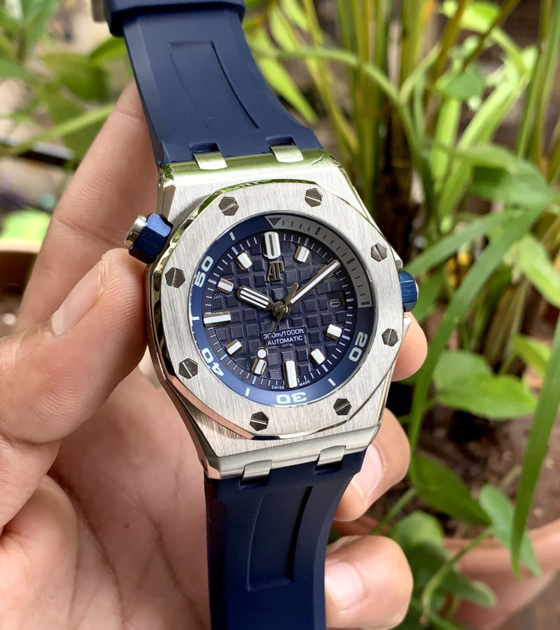 ROUND AUDEMARS PIGUET OFFSHORE DIVER BLACK BLUE MASTER