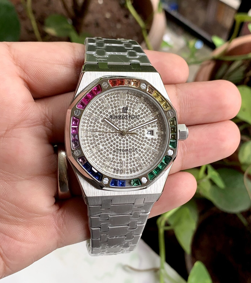 AUDEMARS PIGUET ROYAL OAK 15413OR RAINBOW ROSE WHITE
