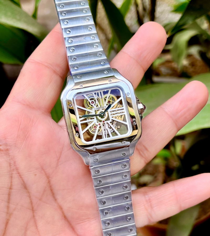CARTIER D’SANTOS SKELETON SILVER WHITE