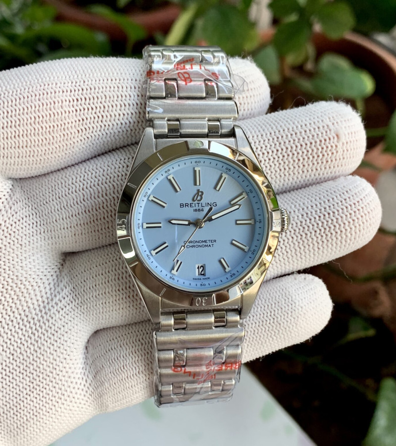 BREITLING CHRONOMAT SKY BLUE DIAL 36MM QUARTZ