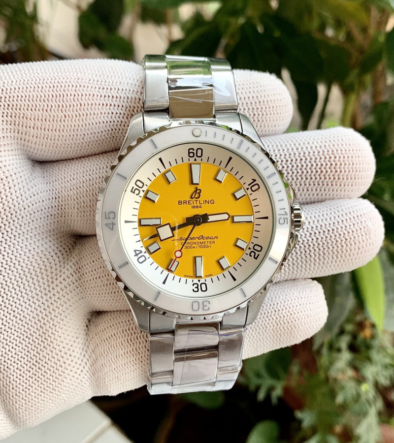 BREITLING SUPEROCEAN 42 STEEL YELLOW DIAL AUTO