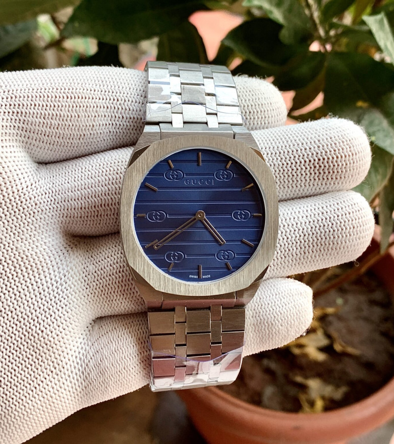 GUCCI 25H SERIES DARK BLUE QUARTZ