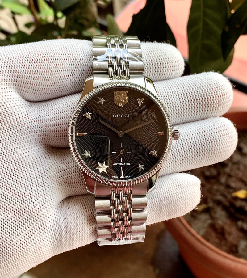 GUCCI G-TIMELESS YA126353 SILVER BACK OPEN
