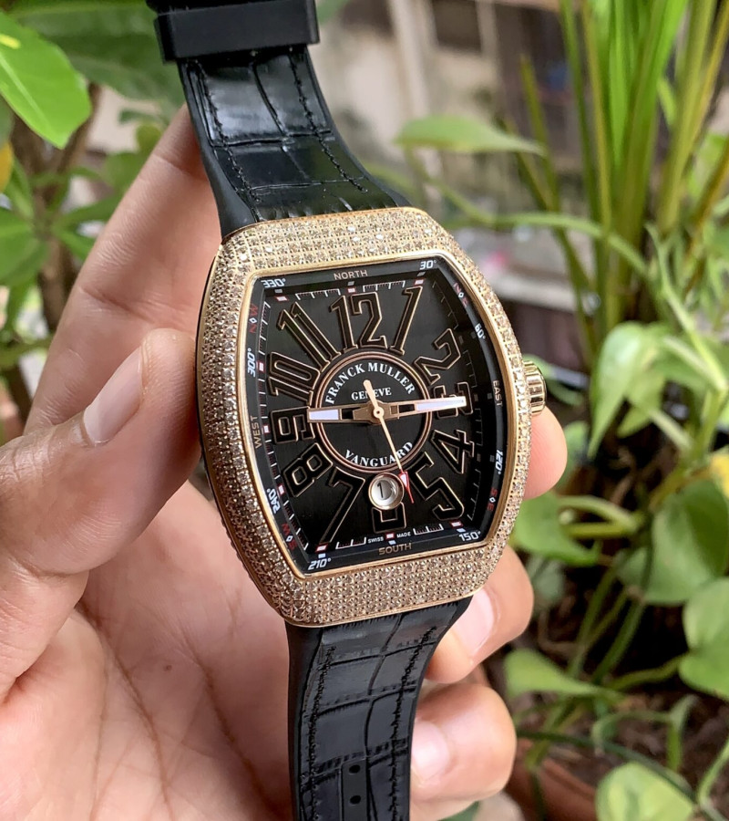 FRANCK MULLER VANGUARD V45 RG DIAMOND BEZEL AUTO