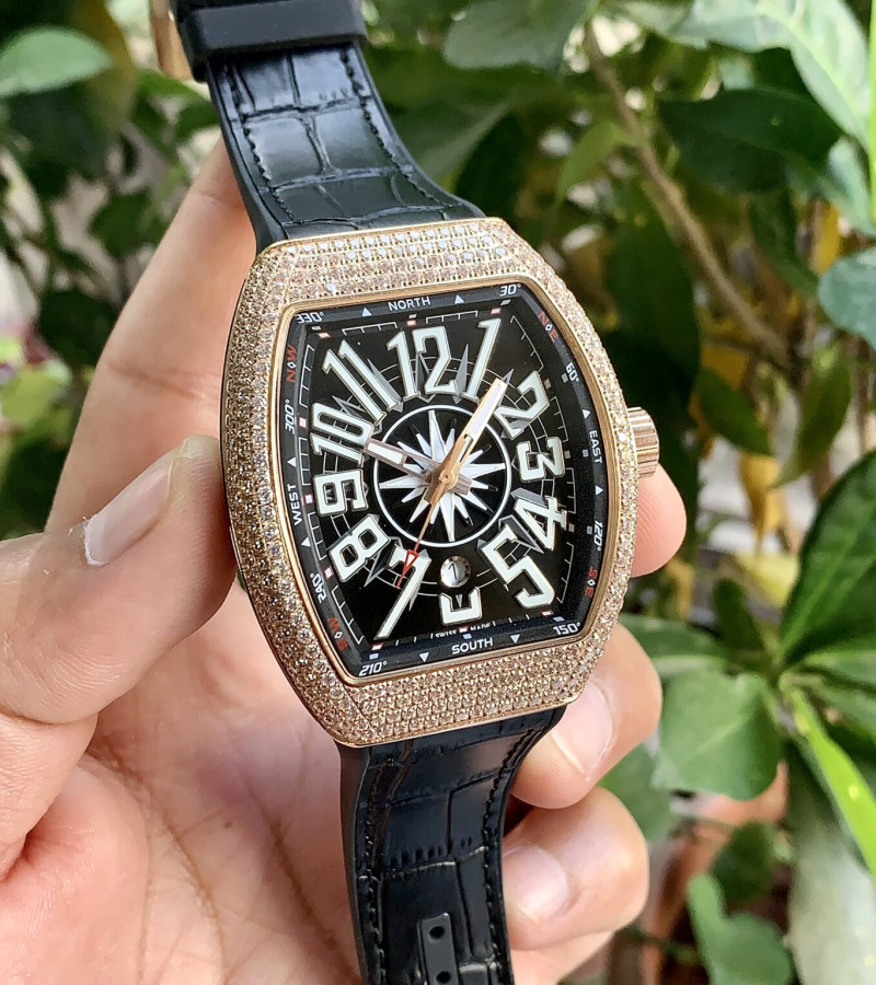 FRANCK MULLER VANGUARD V45 RG DIAMOND BEZEL AUTO