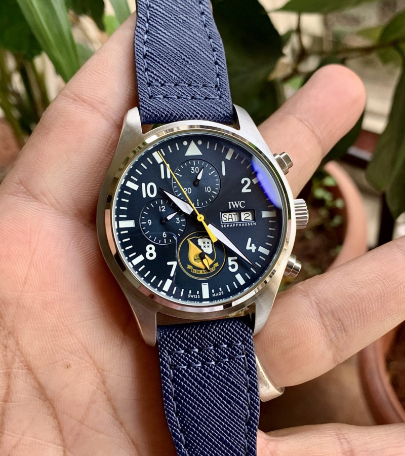 IWC PILOT’S CHRONOGRAPH EDITION “BLUE ANGELS’ SILVER