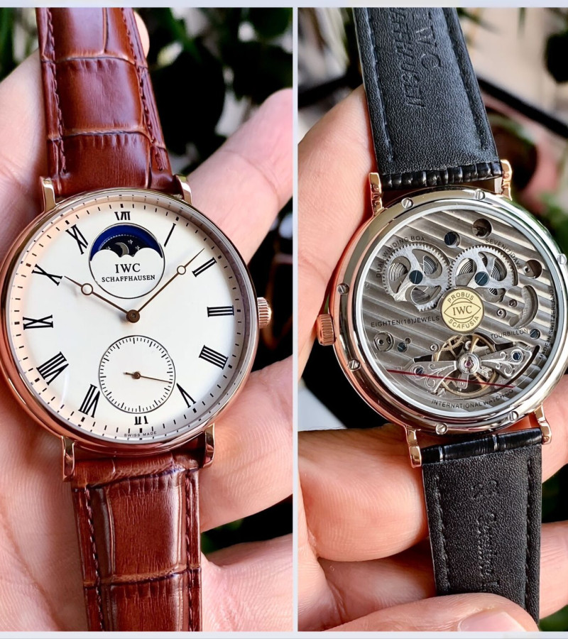 IWC PORTOFINO MOONFACE IW544803 BROWN AUTO