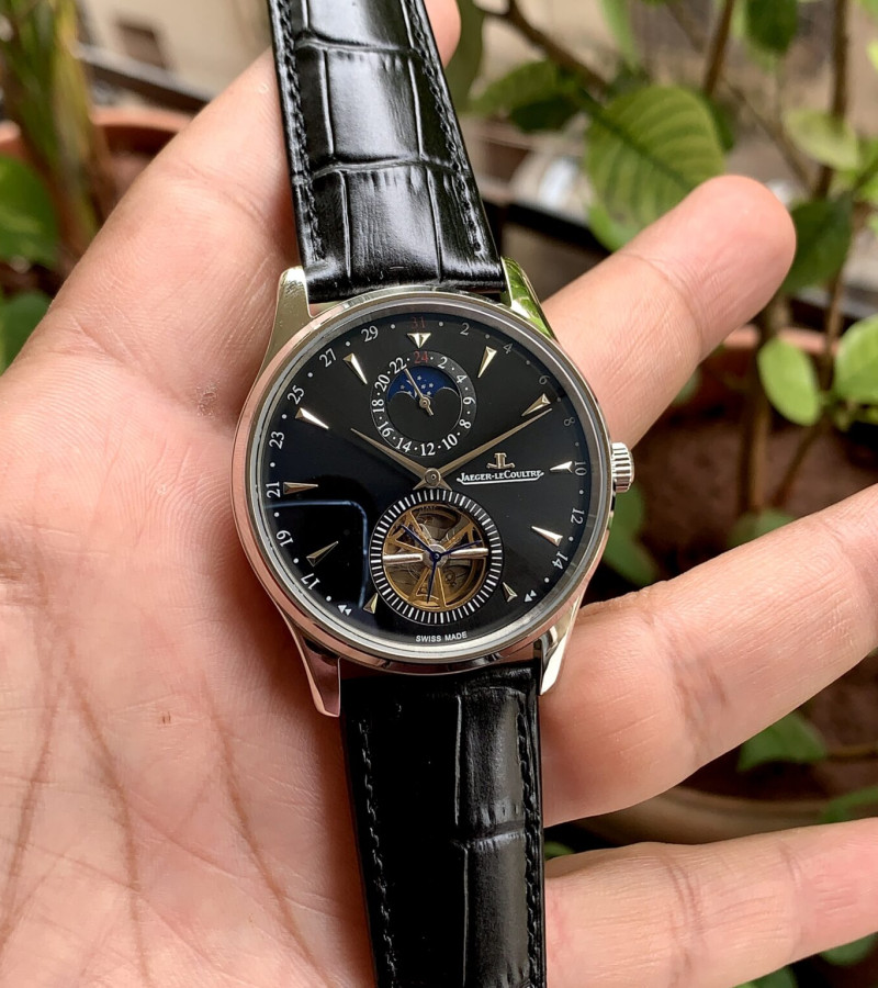 JAEGER-LECOULTRE MASTER ULTRA THIN BLACK STRAP