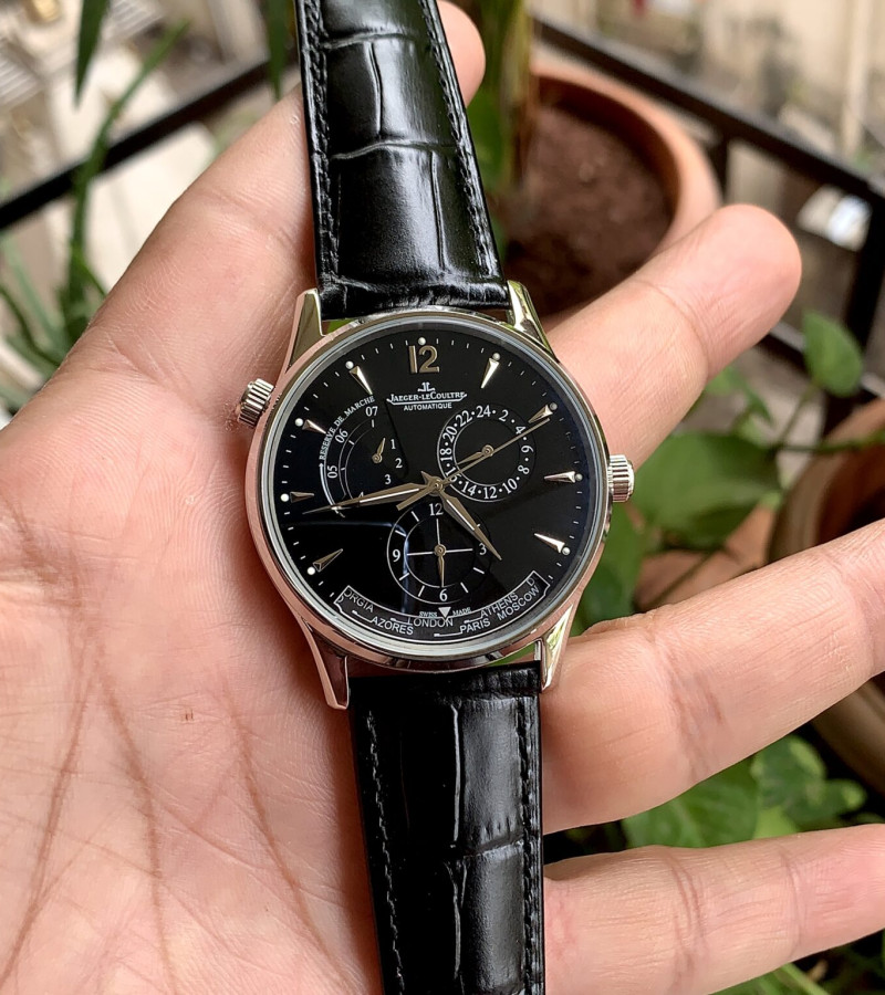JAEGER-LECOULTRE MASTER GEOGRAPHIC PR EDITION BLACK-SILVER