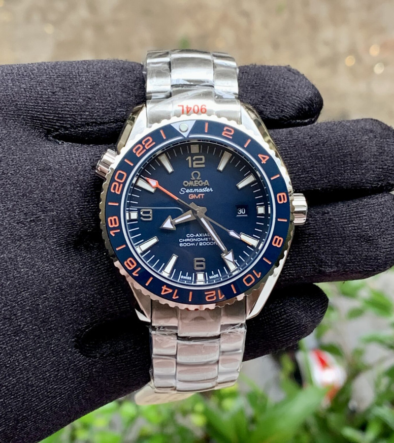 OMEGA SEAMASTER PLANET OCEAN GOOD PLANET BLUE GMT SEMI-SWISS
