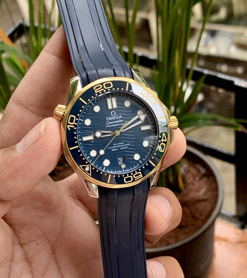 OMEGA SEAMASTER PROFESSIONAL DIVER BLUE-GOLD SEMI-SWISS