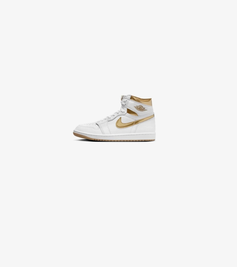 AIR JORDAN 1 RETRO HIGH OG WHITE/METALLIC GOLD-GUM