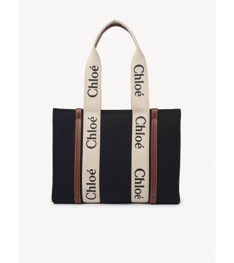 CHLOE Medium Woody Tote Bag With Dust Bag Black