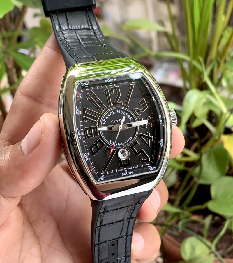 FRANCK MULLER VANGUARD YACHTING SILVER-BLACK AUTOMATIC
