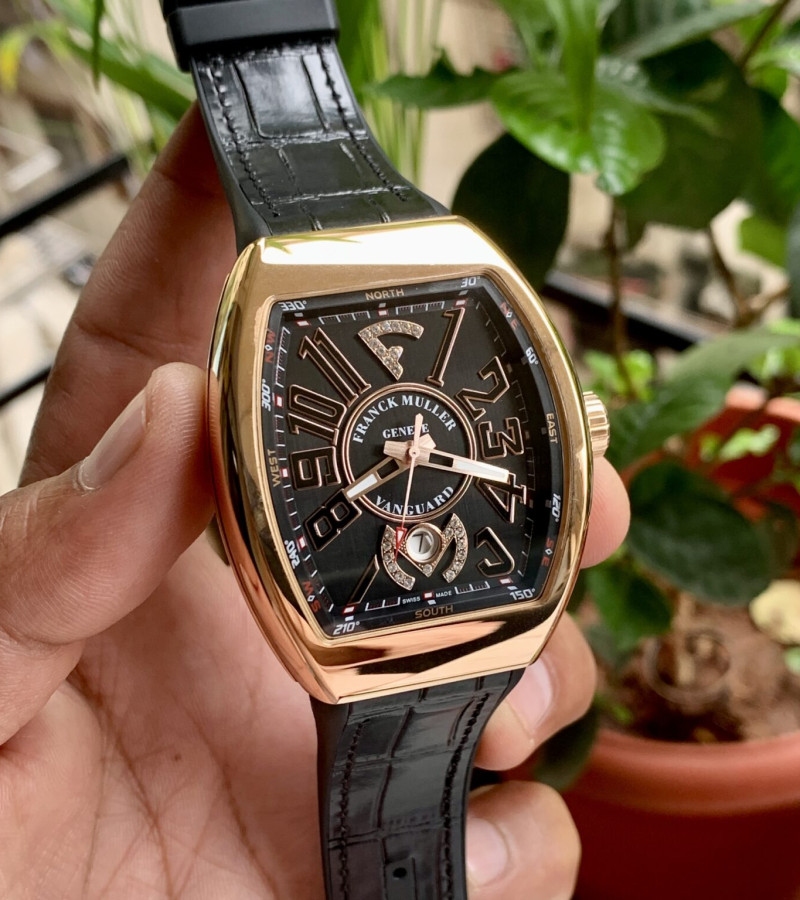 FRANCK MULLER VANGUARD YACHTING ROSE GOLD-BLACK AUTOMATIC