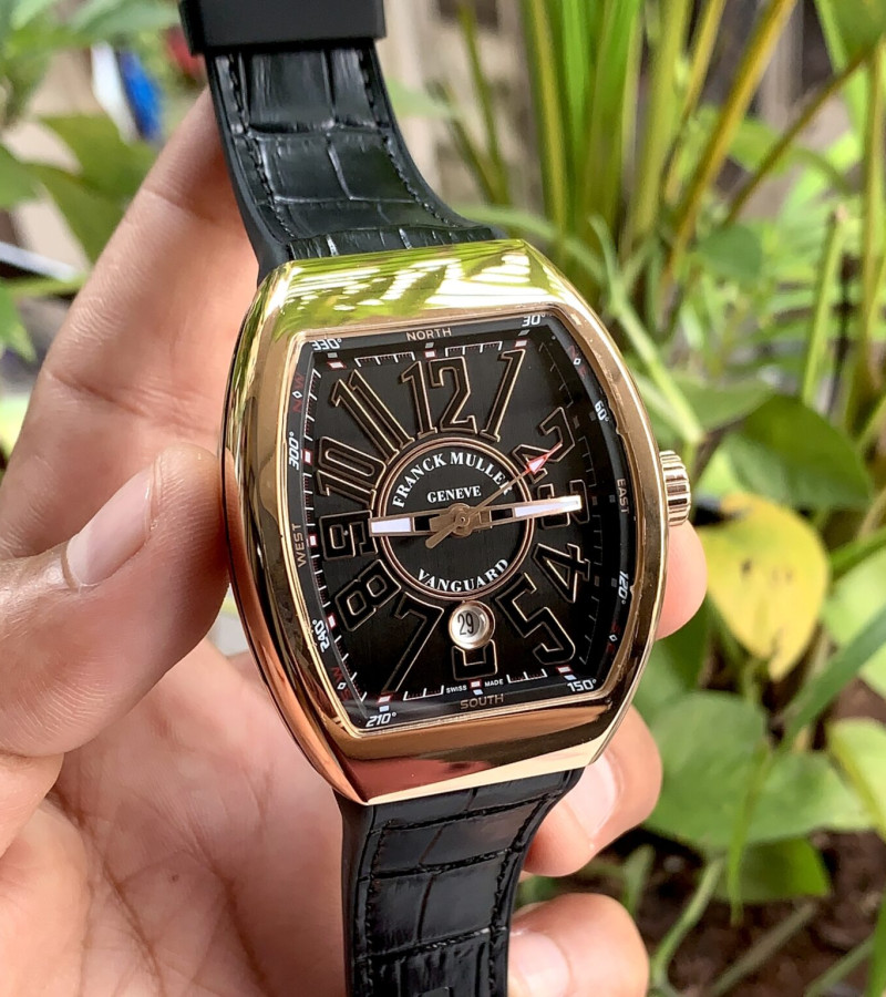 FRANCK MULLER VANGUARD YACHTING ROSE GOLD-BLACK AUTOMATIC