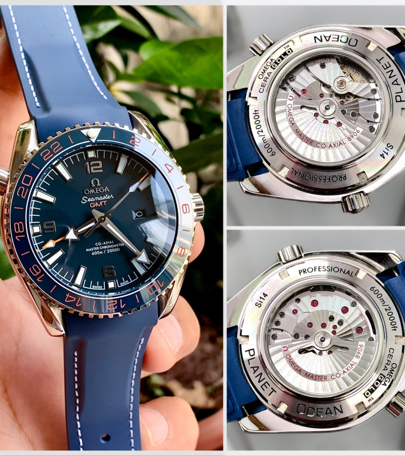 OMEGA SEAMASTER PLANET OCEAN PLANET GMT SEMI SWISS
